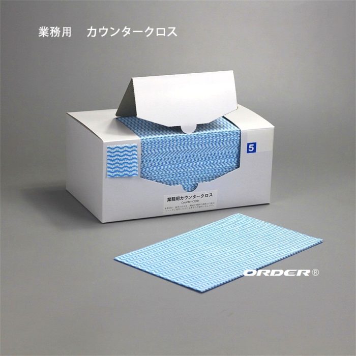 業務用 カウンタークロス厚手タイプ ブルー 60枚入 (Japanese introduction)