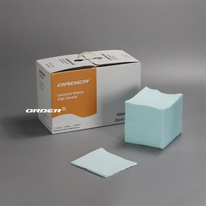 ORDER®Turquoise Apertured Steadfast All Purpose 1/4 Fold Wipes