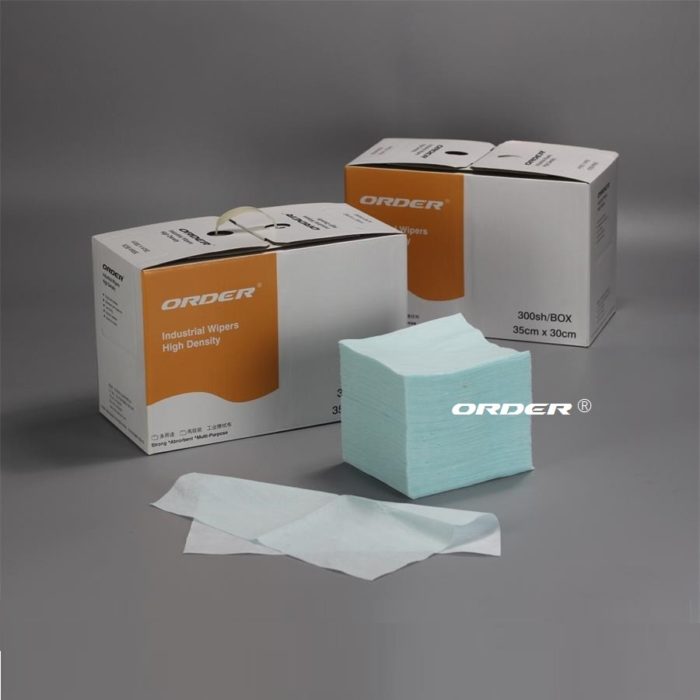 ORDER®Turquoise Apertured Steadfast All Purpose 1/4 Fold Wipes - 图片 4