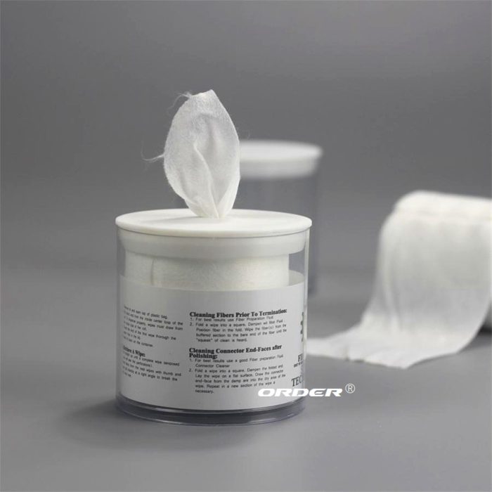 High quality Optical-Grade lint-feee fiber optic cleaning wipes for according to customer 's requirements