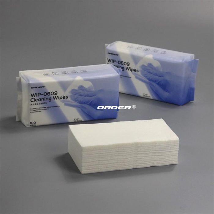 55% Cellulose 45% PET Pup-up bag Cleanroom Nonwoven Surface Cleaning Wipes - 图片 2