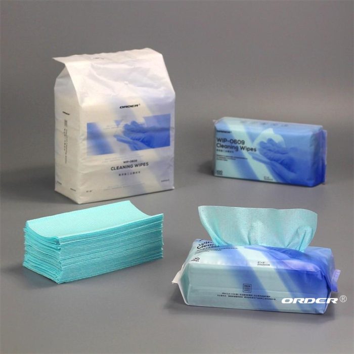C fold Embossed surface Turquoise cellulose polyester industrial Cleaning Cloths